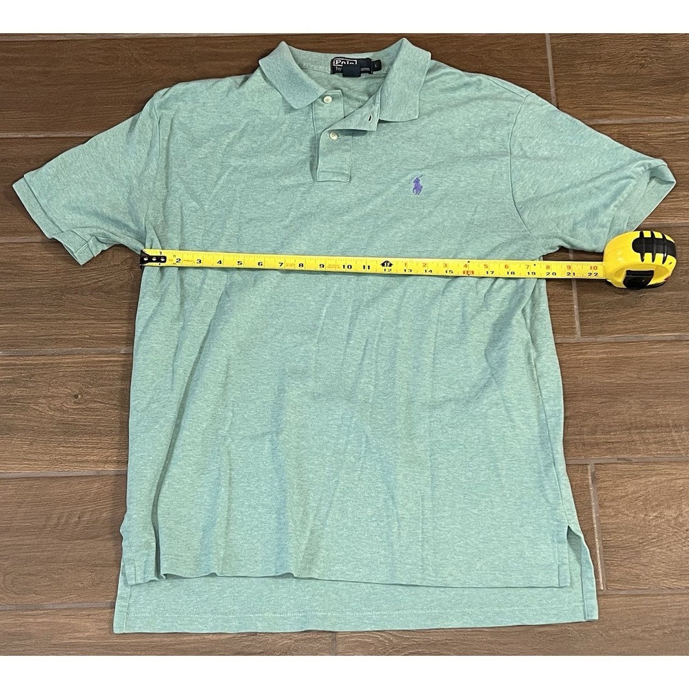 Polo Ralph Lauren Men's Polo Shirt Green Purple Pony Preppy Casual Short Sleeve - Picture 3 of 5